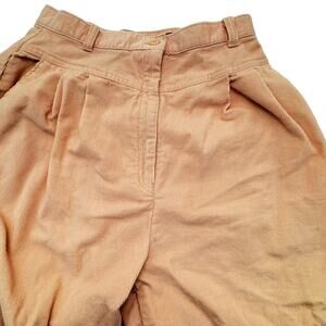 SHERIDAN SQUARE | NWT Vintage Women's 12 Pink Peach Cotton Corduroy Pants Pocket
